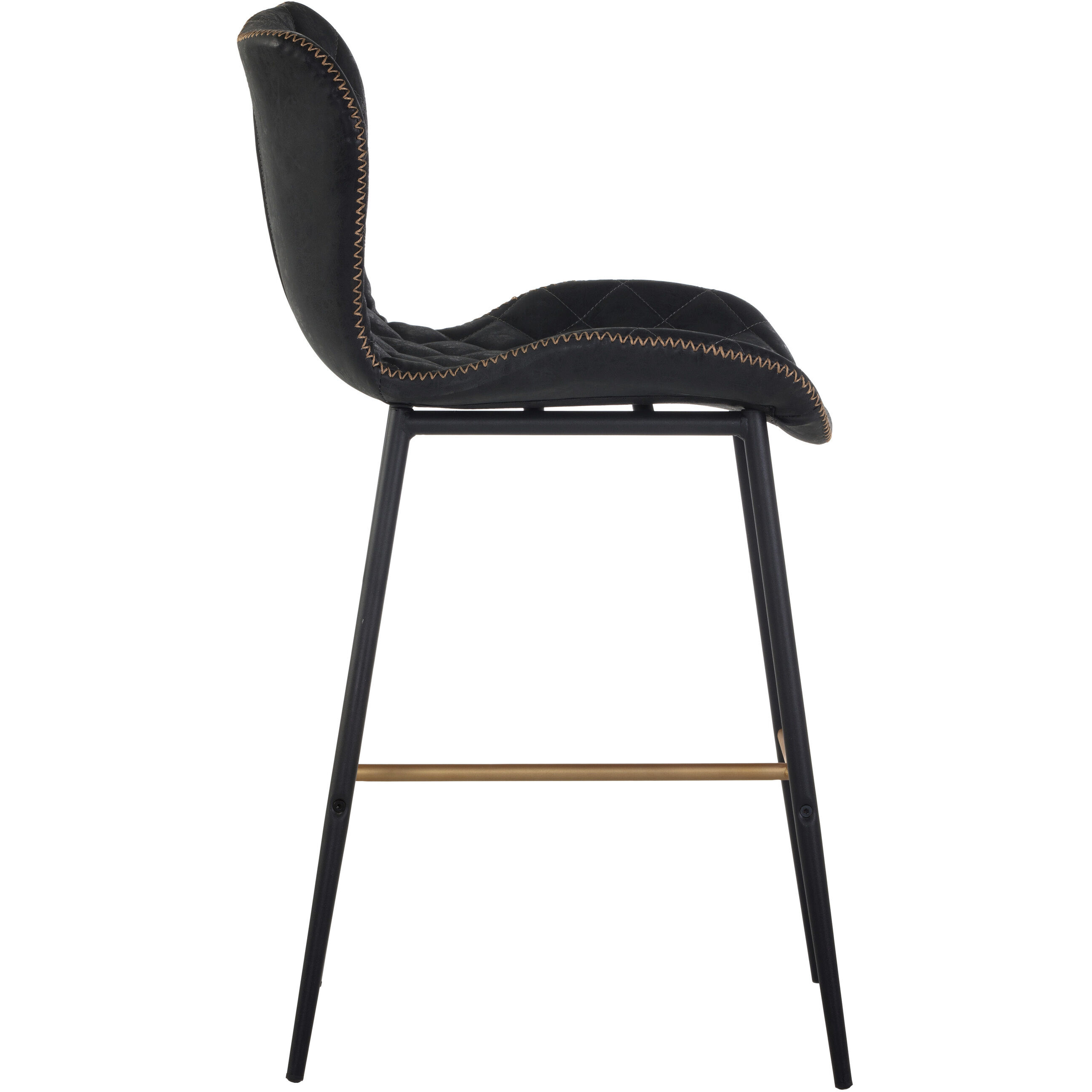 Lyla 37 inch Antique Black Counter Stool, Set Of 2